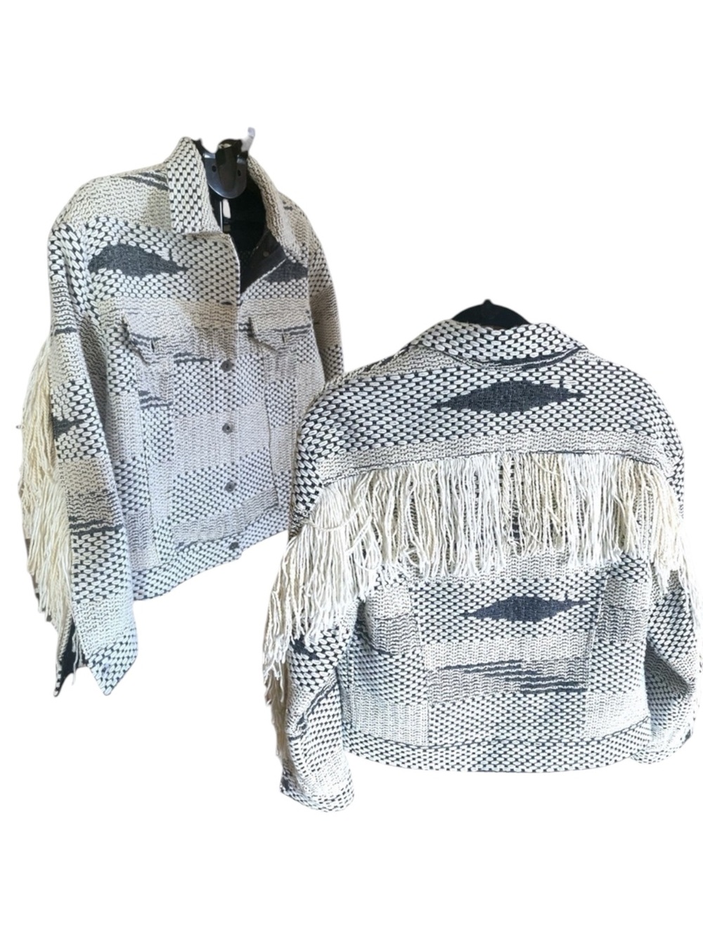 LEVIS FRINGE WOOL BLEND TRUCKERS JACKET